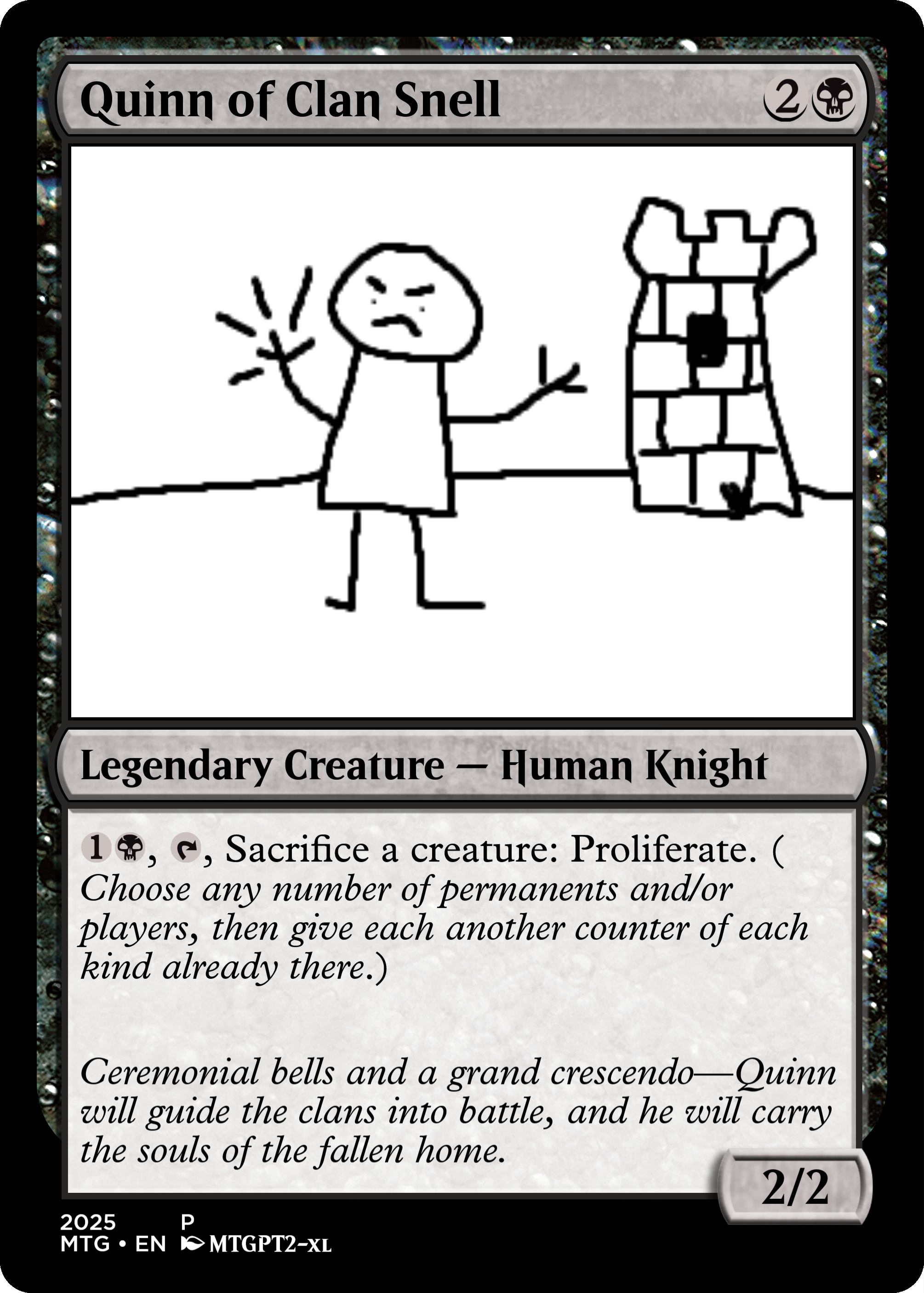 A custom MTG card, Quinn of Clan Snell